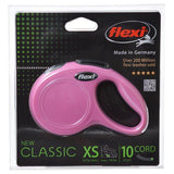Flexi Dog X-Small - 10' Lead (Pets up to 18 lbs) Flexi New Classic Retractable Cord Leash - Pink