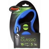 Flexi Dog Small - 16' Lead (Pets up to 33 lbs) Flexi New Classic Retractable Tape Leash - Blue