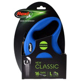 Flexi Dog Large - 16' Tape (Pets up to 110 lbs) Flexi New Classic Retractable Tape Leash - Blue