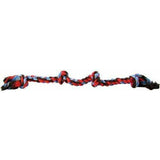 Mammoth Dog Flossy Chews Colored 4 Knot Tug Rope