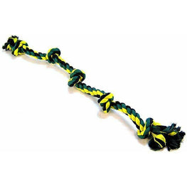 Mammoth Dog Flossy Chews Colored 5 Knot Tug Rope