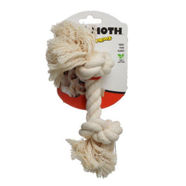Mammoth Dog Flossy Chews Rope Bone - White