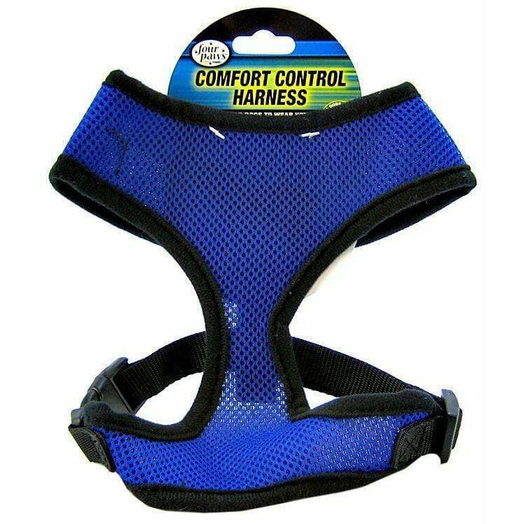 Four Paws Dog Large - For Dogs 11-18 lbs (19"-23" Chest & 13"-15" Neck) Four Paws Comfort Control Harness - Blue