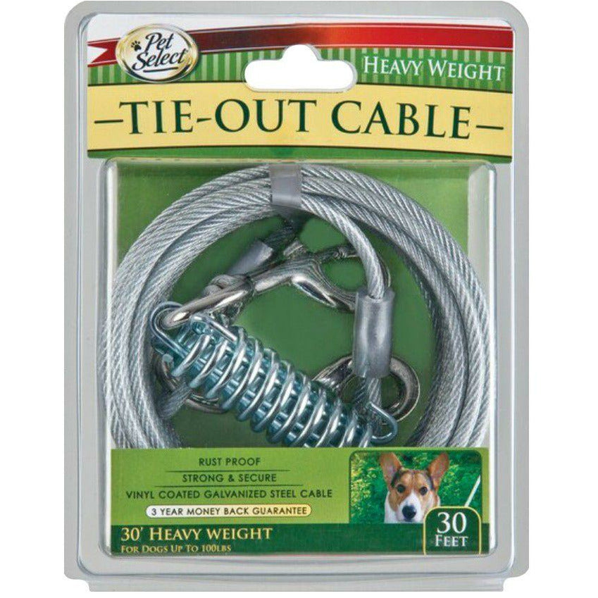 Four Paws Dog 30' Long Four Paws Walk-About Tie-Out Cable Heavy Weight for Dogs up to 100 lbs
