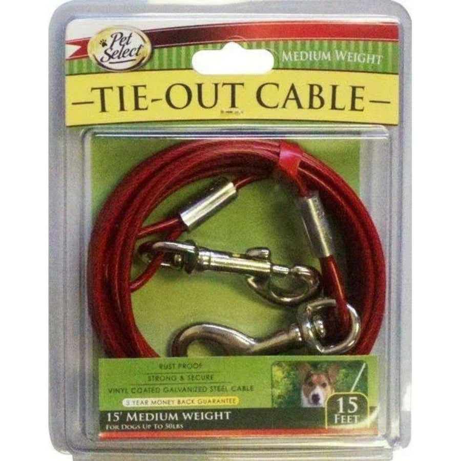 Four Paws Dog 15' Long Four Paws Walk-About Tie-Out Cable Medium Weight for Dogs up to 50 lbs