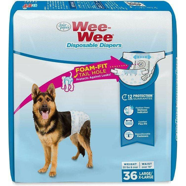 Four Paws Dog 36 count Four Paws Wee Wee Disposable Diapers Large