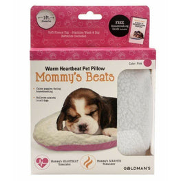 Goldmans Dog 1 count Goldmans Mommys Beats Warm Heartbeat Pet Pillow Pink
