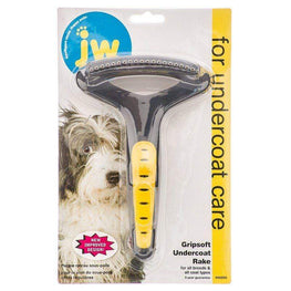 JW Pet Dog Undercoat Rake JW Gripsoft Regular Tooth Undercoat Rake