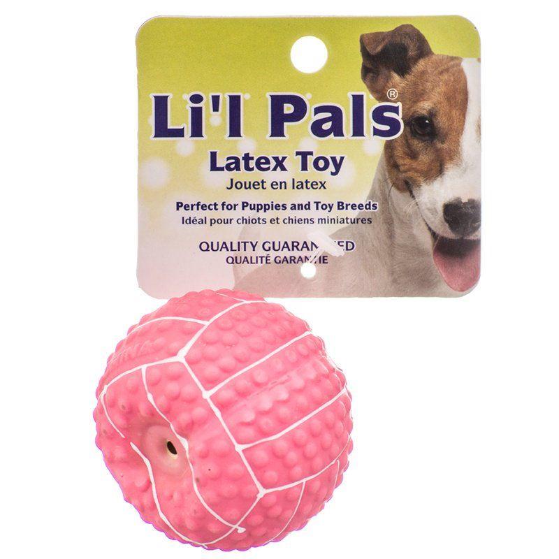Li'l Pals Dog 2" Diameter Lil Pals Latex Mini Volleyball for Dogs - Pink