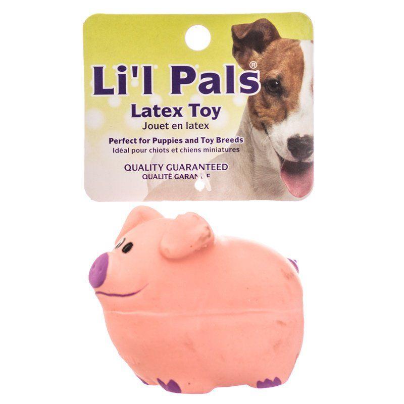 Li'l Pals Dog 3" Long Lil Pals Latex Pig Dog Toy