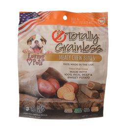 Loving Pets Dog Toy/Small Dogs - 6 oz - (Dogs up to 15 lbs) Loving Pets Totally Grainless Meaty Chew Bones - Beef & Sweet Potato
