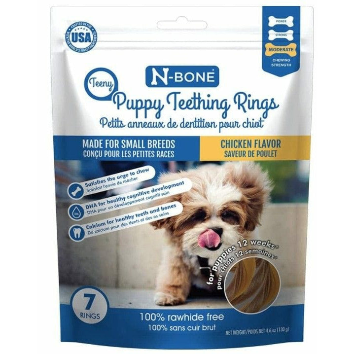 N-Bone Dog 7 count N-Bone Teeny Puppy Teething Rings Chicken Flavor