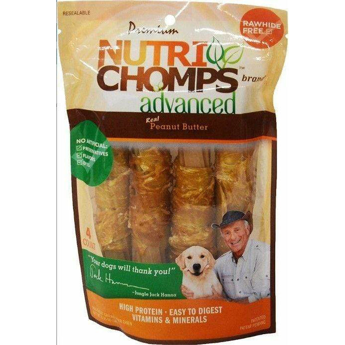 Nutri Chomps Dog 4 count Nutri Chomps Advanced Twists Dog Treat Peanut Butter Flavor