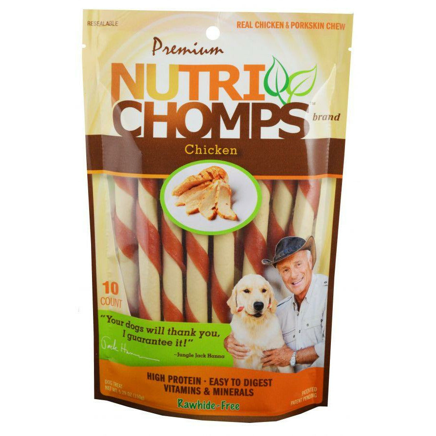 Nutri Chomps Dog 10 count Nutri Chomps Mini Twist Dog Treat Chicken Flavor