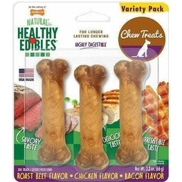 Nylabone Dog Petite (3 Pack) Nylabone Healthy Edibles Wholesome Dog Chews - Variety Pack