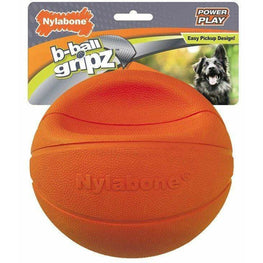 Nylabone Dog 1 count Nylabone Power Play B-Ball Grips Basketball Large 6.5