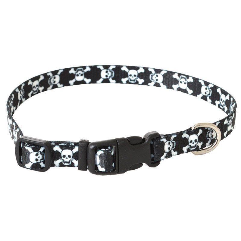 Coastal Pet Dog 8"-12" Long x 3/8" Wide Pet Attire Styles Skulls Adjustable Dog Collar