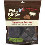 Pet 'n Shape Dog 1 lb Pet 'n Shape Natural American Patties Beef Lung Dog Treats