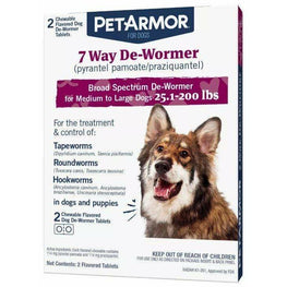 PetArmor Dog 2 count PetArmor 7 Way De-Wormer for Medium to Large Dogs (25.1-200 Pounds)