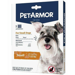 PetArmor Dog 3 count PetArmor Flea and Tick Treatment for Small Dogs (5-22 Pounds)