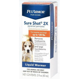 PetArmor Dog 2 oz PetArmor Sure Shot 2X Liquid De-Wormer for Puppies and Dogs up to 120 Pounds