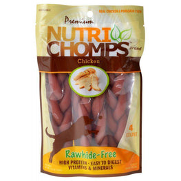 Scott Pet Dog 4 Count Premium Nutri Chomps Chicken Flavor Braids