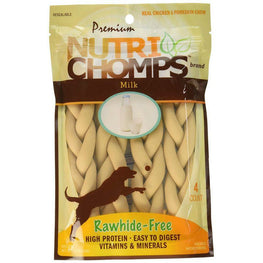 Scott Pet Dog 4 count Premium Nutri Chomps Milk Flavor Braid Dog Chews - Small