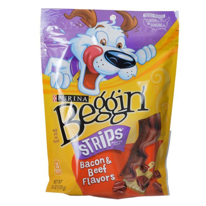 Purina Dog 6 oz Purina Beggin' Strips - Bacon & Beef Flavor