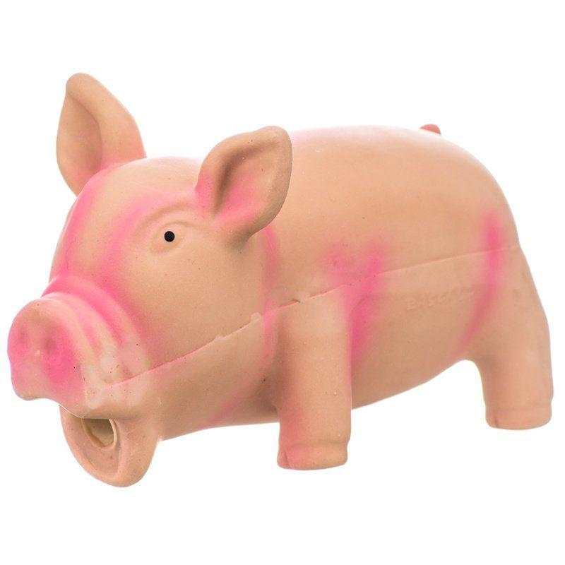 Coastal Pet Dog 6.25" Long Rascals Latex Grunting Pig Dog Toy - Pink