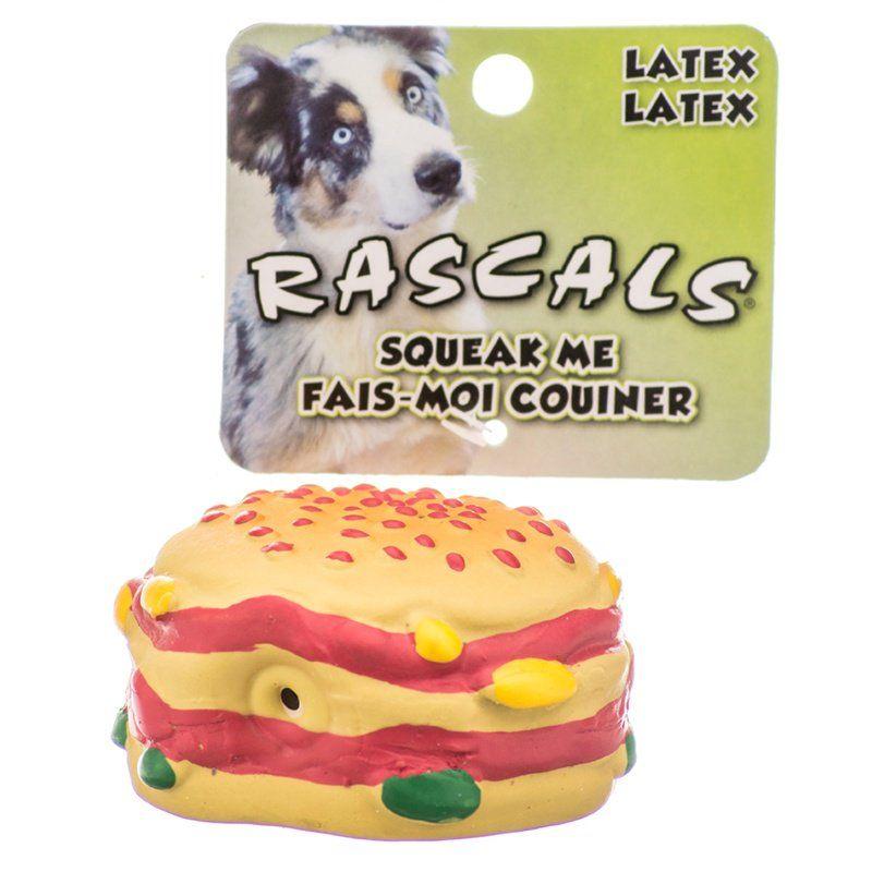 Coastal Pet Dog 2.5" Diameter Rascals Latex Hamburger Dog Toy