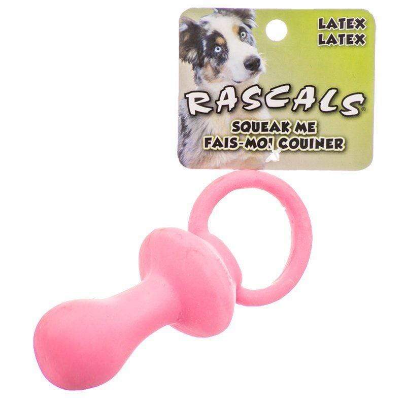 Coastal Pet Dog 4.5" Long Rascals Latex Pacifier Dog Toy - Pink