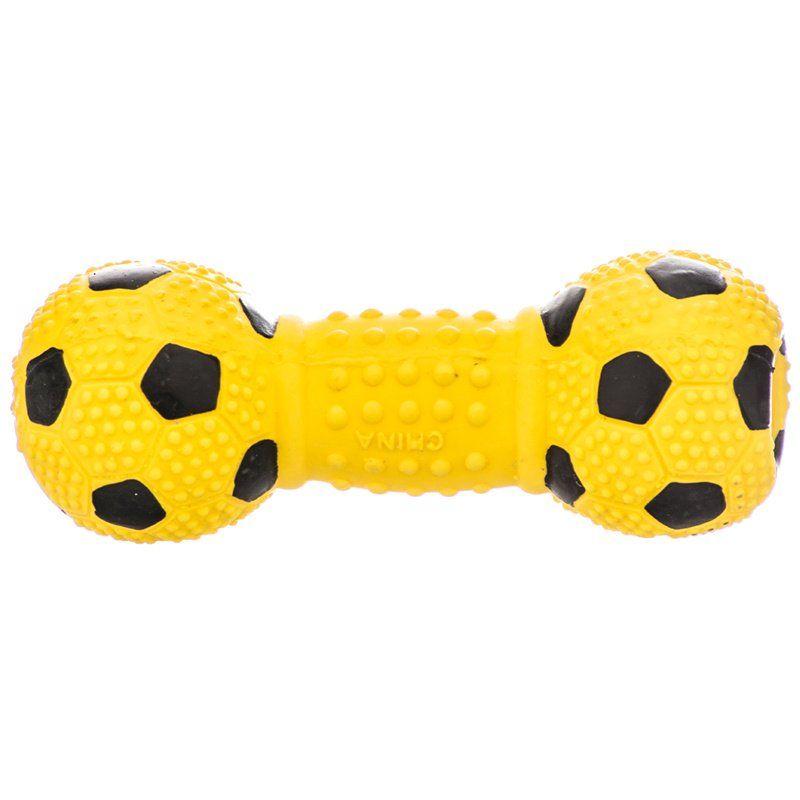 Coastal Pet Dog 5.5" Long Rascals Latex Soccer Ball Dumbbell Dog Toy - Blue