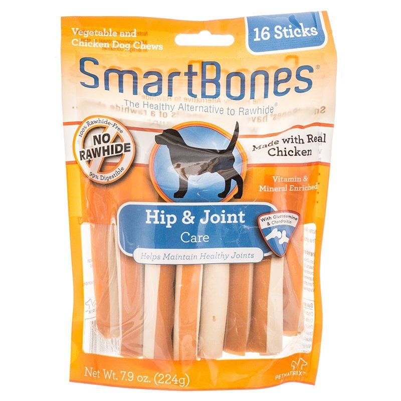 Smartbones Dog 16 Pack - (3.75" Sticks) SmartBones Hip & Joint Care Treat Sticks for Dogs - Chicken