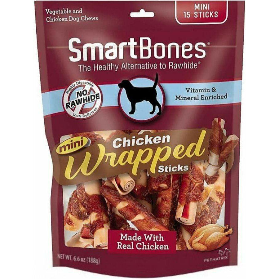 Smartbones Dog 15 count SmartBones Mini Chicken Wrapped Sticks Rawhide Free Dog Chew