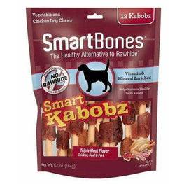 Smartbones Dog 12 count SmartBones Smart Kabobz Triple Meat Rawhide Free Dog Chew