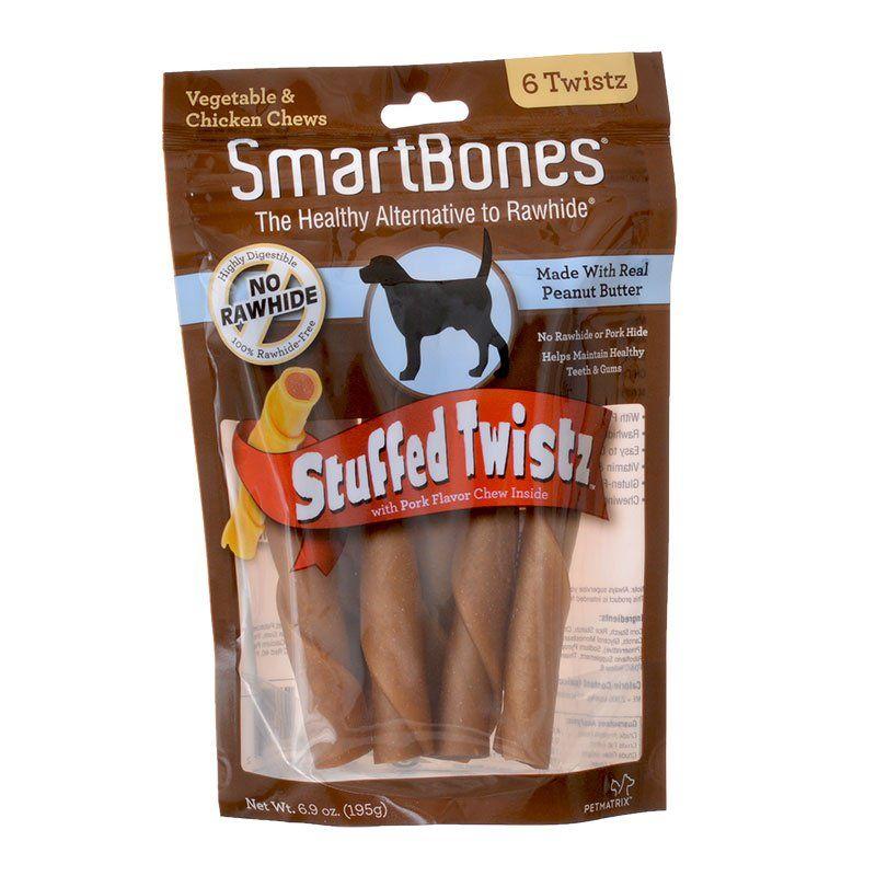Smartbones Dog 6 Pack - (6.9 oz) SmartBones Stuffed Twistz with Real Peanut Butter