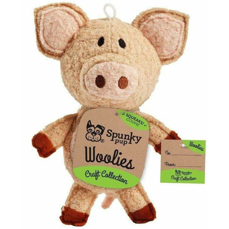 Spunky Pup Dog 1 count Spunky Pup Woolies Pig Dog Toy