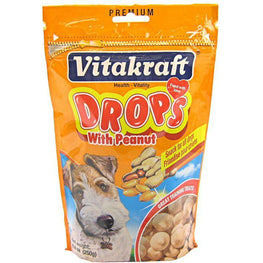 Vitakraft Dog 8.8 oz VitaKraft Drops with Peanut Dog Treats