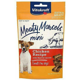 Vitakraft Dog 1.69 oz Vitakraft Meaty Morsels Mini Chicken Recipe with Beef and Carrots Dog Treat