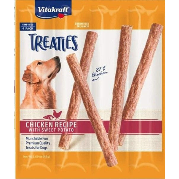 Vitakraft Dog 4 count VitaKraft Treaties Smoked Chicken with Sweet Potato Grab-n-Go Dog Treats
