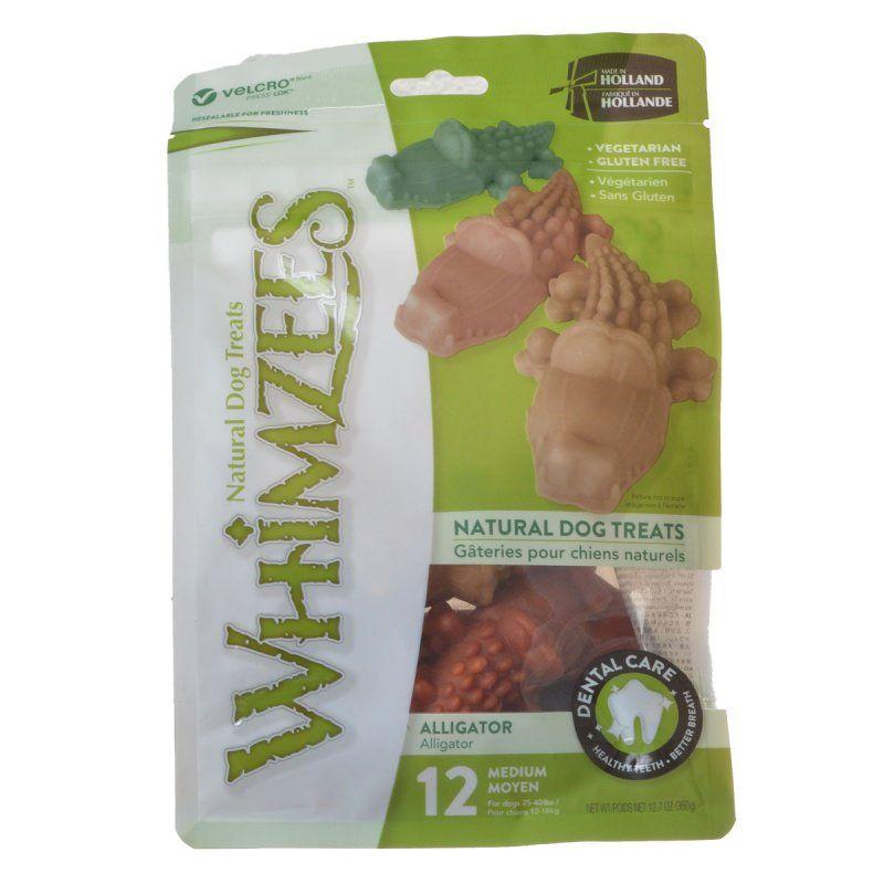 Whimzees Dog Medium - 12 Pack - (Dogs 25-40 lbs) Whimzees Natural Dental Care Alligator Dog Treats