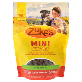 Zukes Dog 1 lb Zuke's Mini Naturals Moist Dog Treats - Delicious Duck Recipe