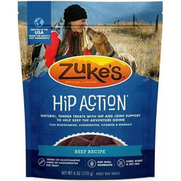 Zukes Dog 6 oz Zukes Hip Action Hip & Joint Supplement Dog Treat - Roasted Beef Recipe