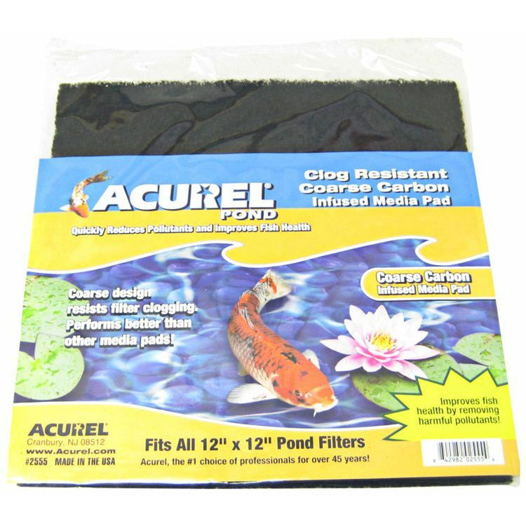 Acurel Pond For 12" Long x 12" Wide Pond Filters Acurel Coarse Carbon Infused Media Pad - Pond