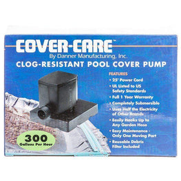 Danner Pond 300 GPH with 25' Cord Danner Cover-Care Clog -Resistant Pool Cover Pump