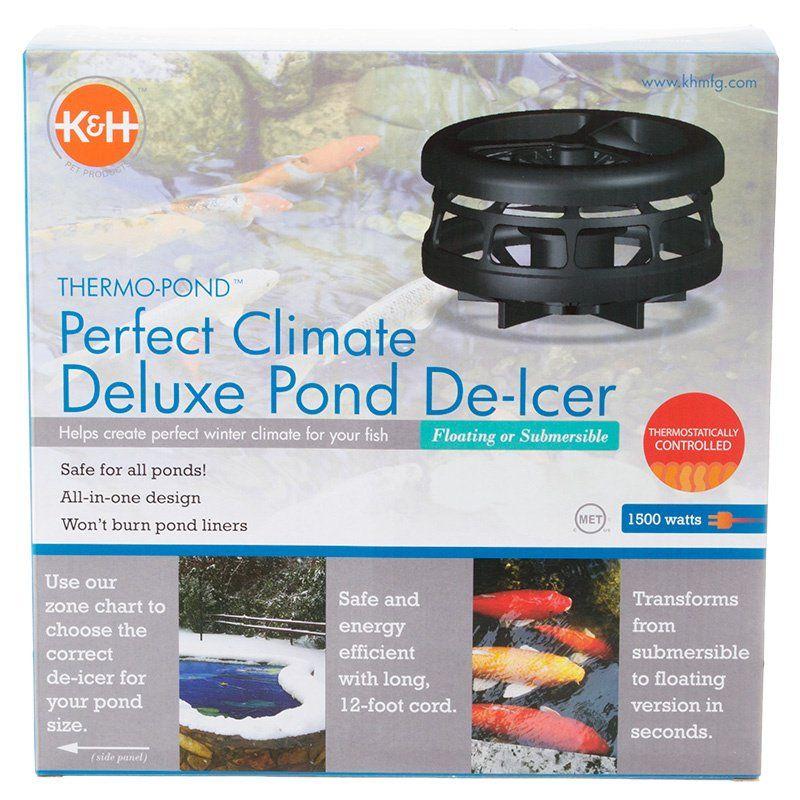 K&H Pet Products Pond 1500 Watts with 12' Cord K&H Pet Products Thermo-Pond Perfect Climate Deluxe Pond De-Icer