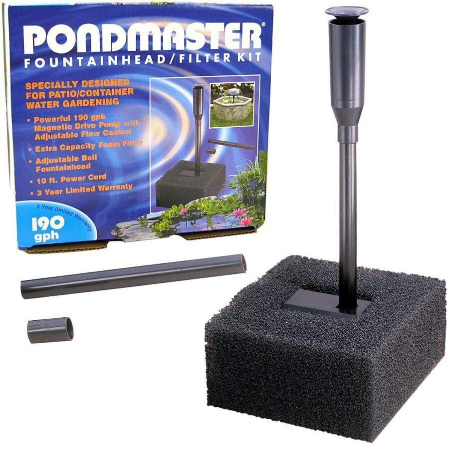 Pondmaster Pond 190 GPH Pondmaster Fountain Head & Filter Kit
