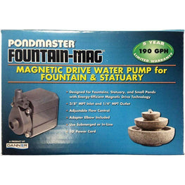 Pondmaster Pond Model 1.9 (190 GPH) Pondmaster Pond-Mag Magnetic Drive Utility Pond Pump