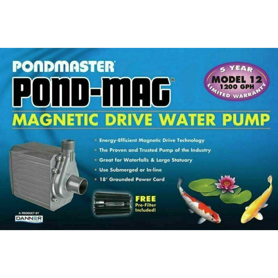 Pondmaster Pond Model 12 (1200 GPH) Pondmaster Pond-Mag Magnetic Drive Utility Pond Pump