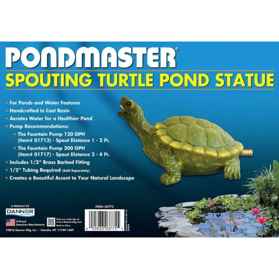 Pondmaster Pond 9"L x 3.6"W x 5.6"H Pondmaster Resin Turtle Spitter